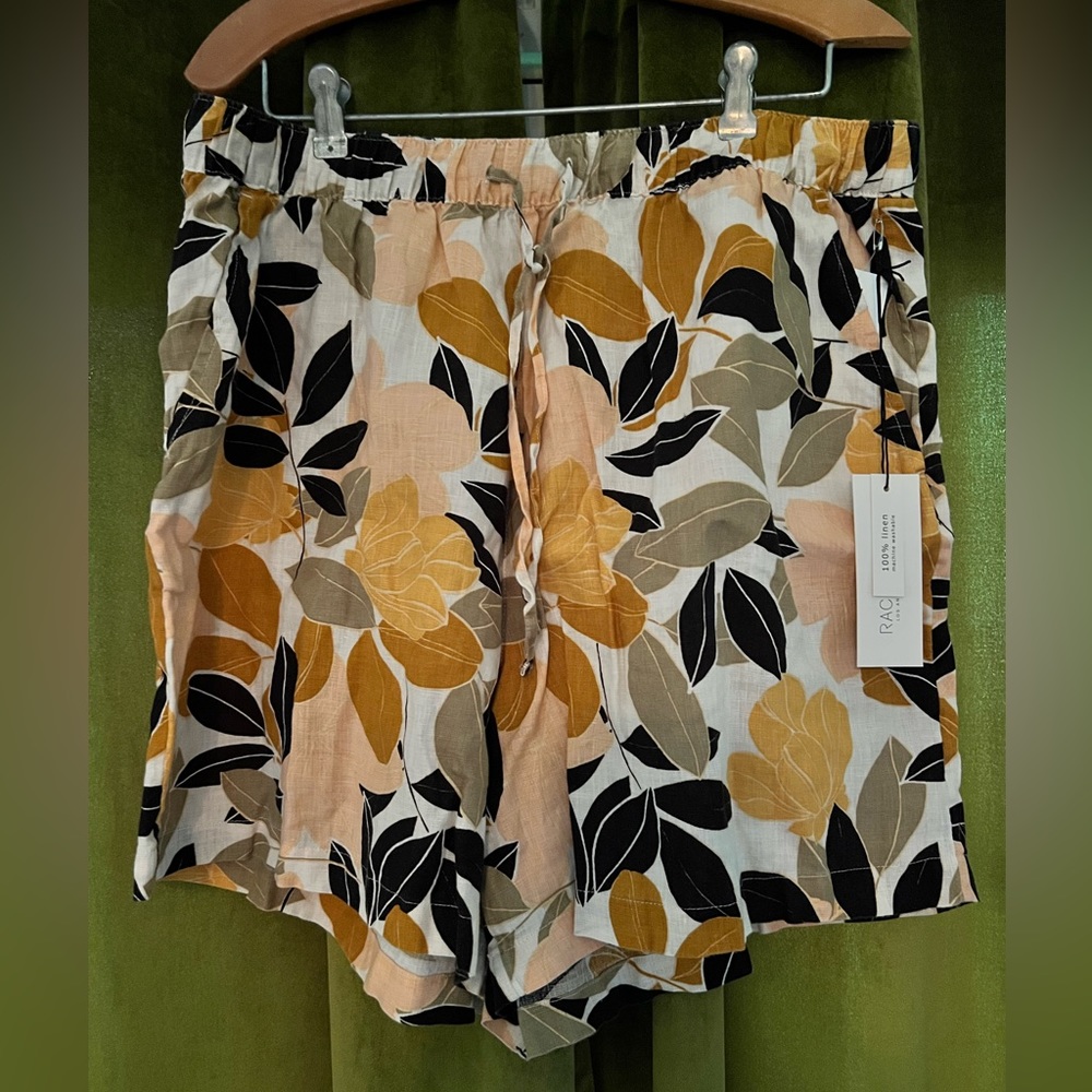 Rachel Zoe Floral Linen Shorts NWT